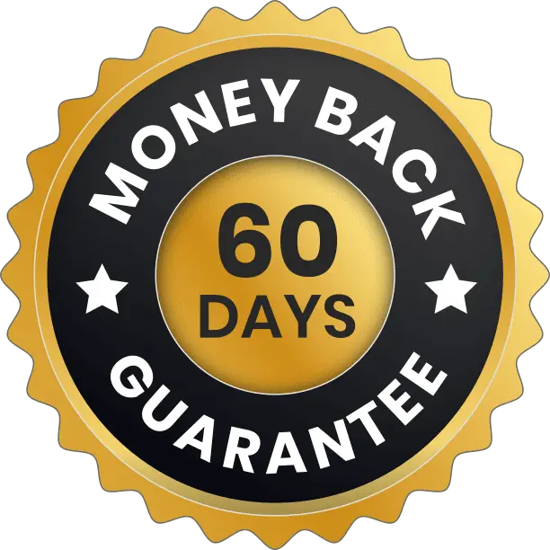 Seller advertised DentiCore 60-day money-back guarantee badge