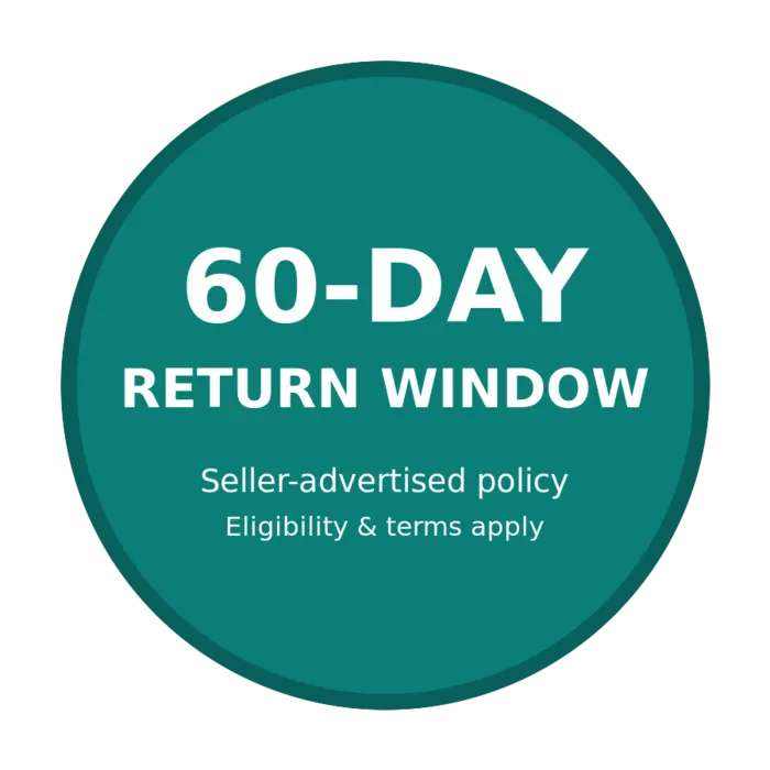 Derila Ergo seller-advertised 60-day return window badge