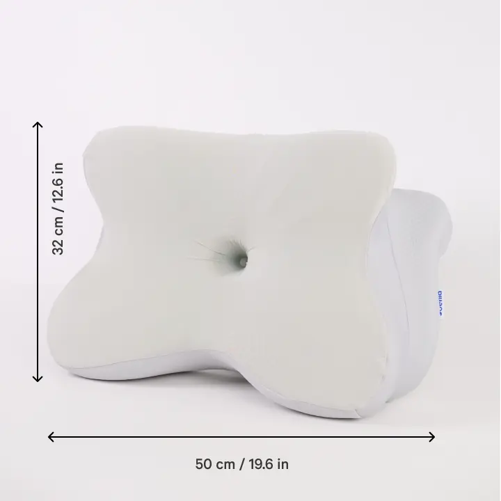 Derila Ergo pillow dimensions diagram