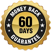 Seller badge advertising a 60-day money-back guarantee; eligibility and conflicting legal terms require confirmation