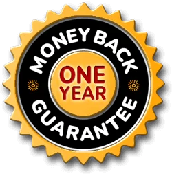 Seller one-year money-back badge; return eligibility requires clarification