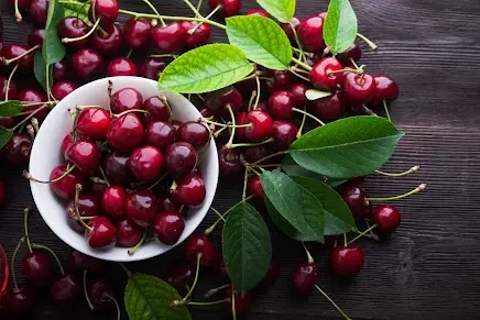 Red tart cherries representing tart cherry concentrate