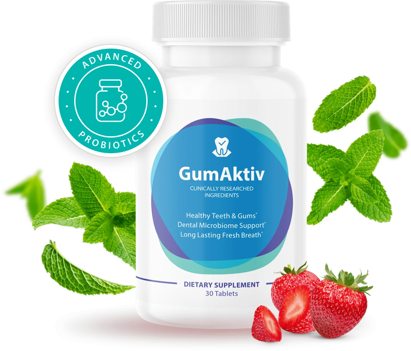 Seller-supplied GumAktiv supplement bottle shown on the product page
