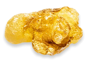Boswellia resin pictured for the listed extract