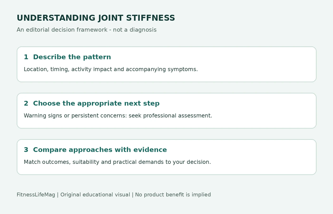Joint Stiffness Guide: Understand the Symptom Before Choosing an Approach — seller-provided product artwork