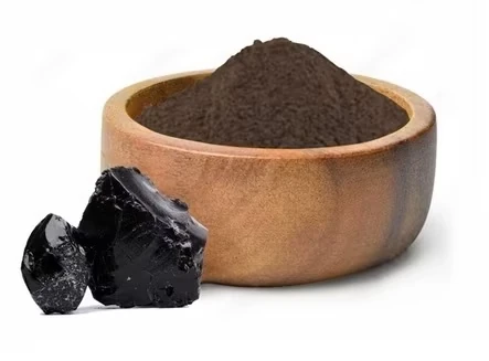 Shilajit powder and resin illustration