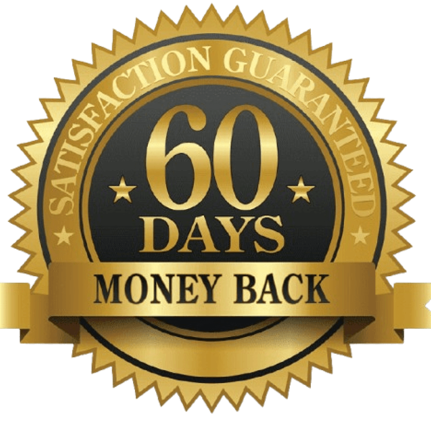 Seller gold badge advertising a 60-day money-back guarantee